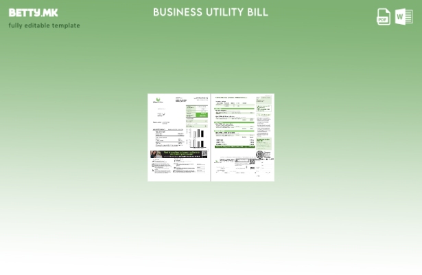 Модерен стил Австралија Урбан комунални услуги Шаблон за деловни сметки за комун